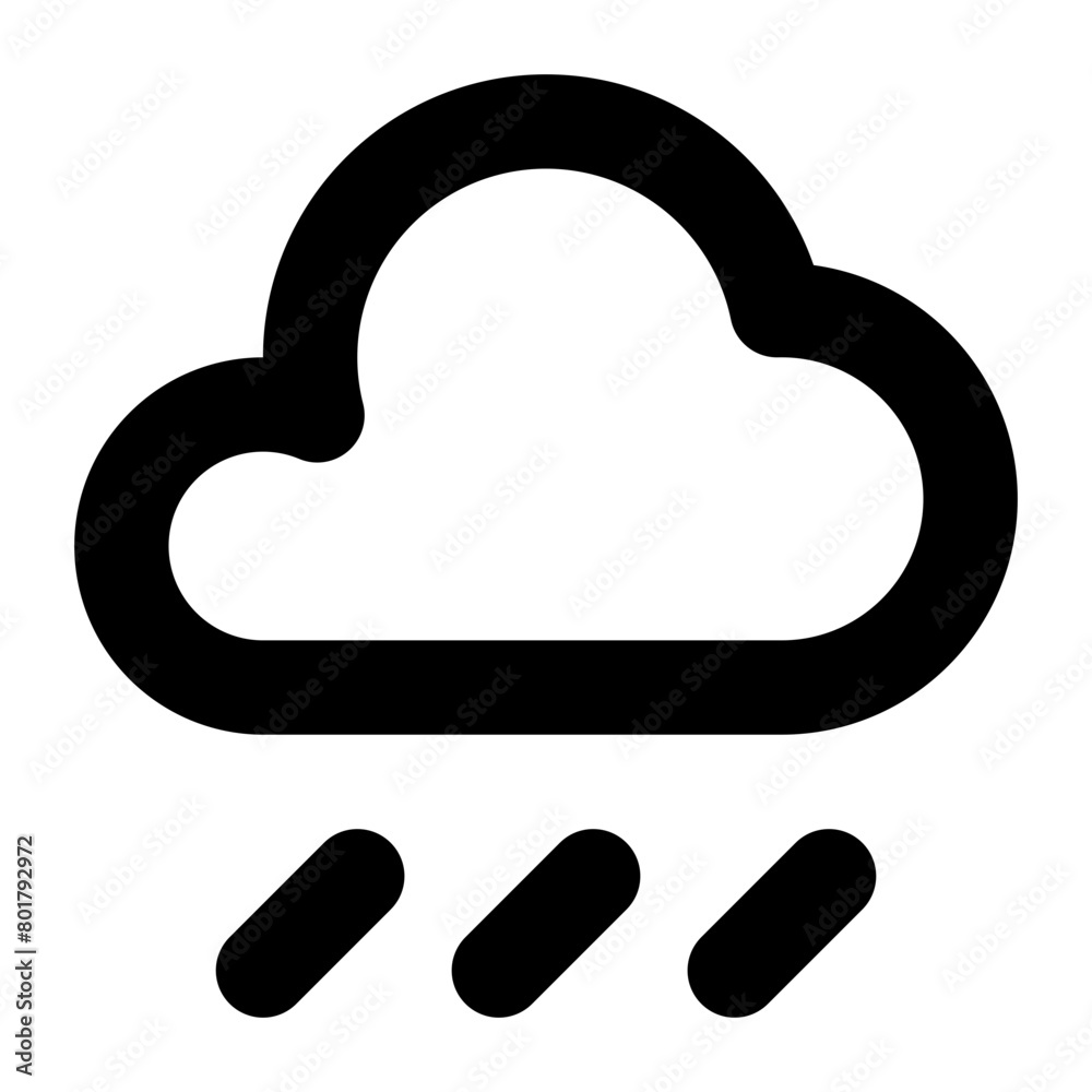 cloud rain line icon cloud rain line icon