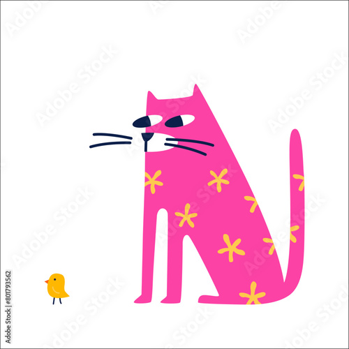 Adorable Cat Clipart for Decoration, Cards, and Printing