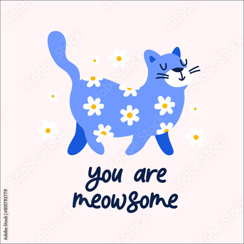 Adorable Cat Clipart for Decoration, Cards, and Printing