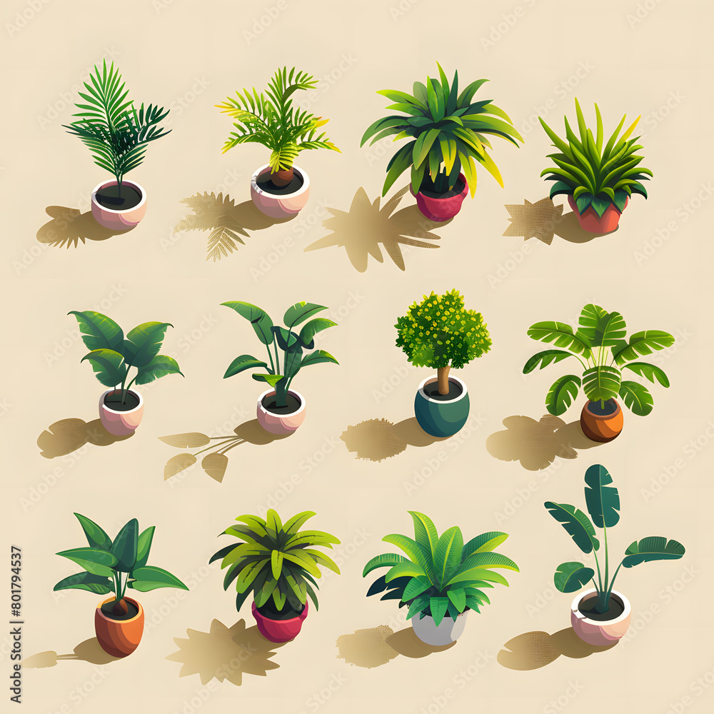 Repeating summer design with palm trees and other leafy elements ,element,3D,generative AI. Repeating summer design with palm trees and other leafy elements ,element,3D,generative AI.