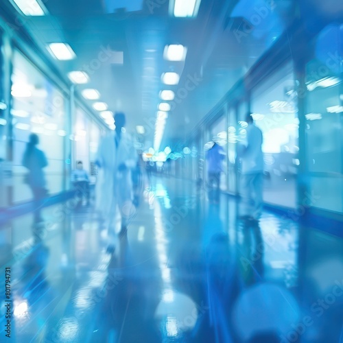 medical blurred futuristic background, blue