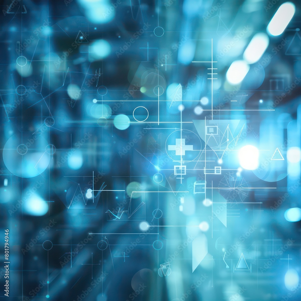 medical blurred futuristic background, blue medical blurred futuristic background, blue