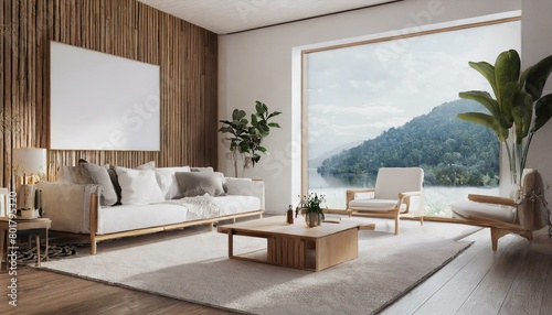 Minimalist modern living room interior background  Scandinavian styles