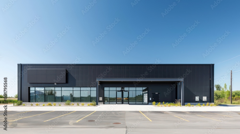 modern warehouse exterior