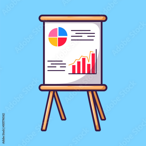 Presentation Report Vector, Icon, Illustration, Isolated Illustration Cartoon