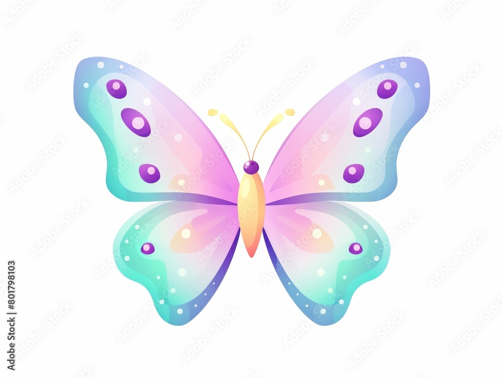 A calming vibe to your isometric illustration of a social butterfly isolated background A calming vibe to your isometric illustration of a social butterfly isolated background