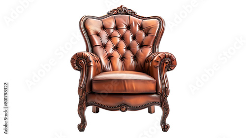 antique chair isolated on transparent background