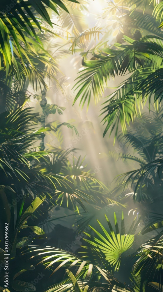 Obraz premium tropical forest, bright, daylight