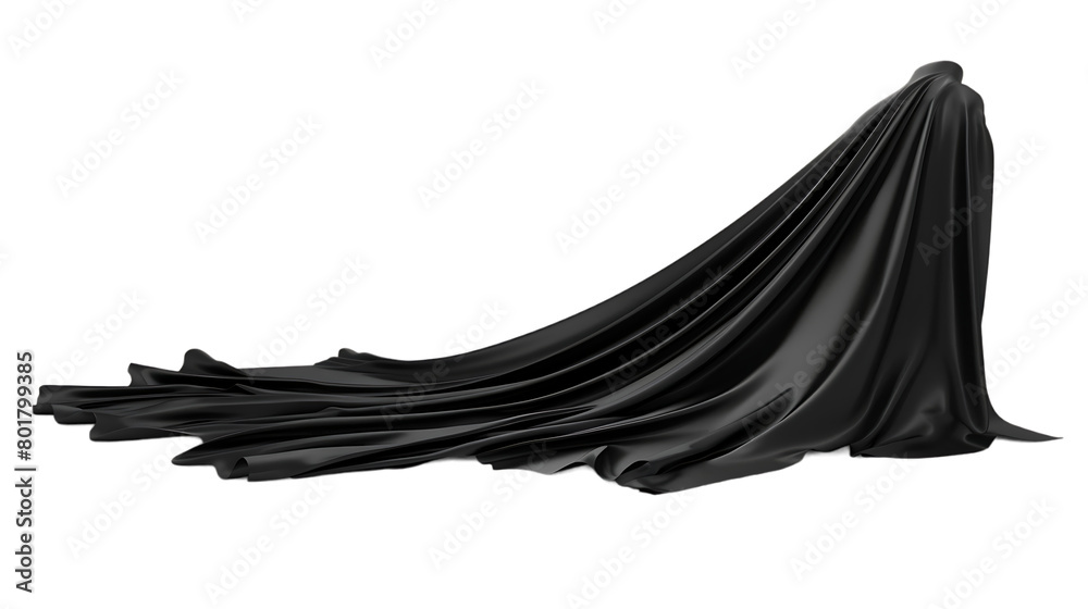 black cape isolated on transparent background black cape isolated on transparent background