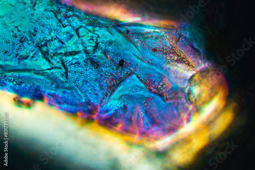 Abstract micrograph of a California sand grain at 400x.