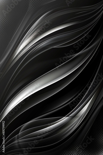 Graphite and silver wave abstract background, modern and sophisticated for tech-oriented designs