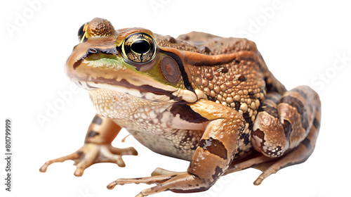 Brown frog isolated on transparent background