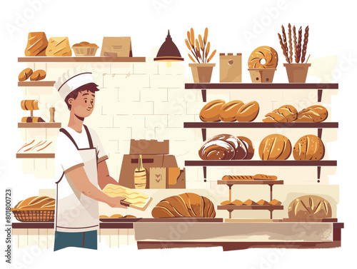 The Apprentice Baker's Kitchen: A Journey of Bread and Pastries in a Bustling Animated Bakery