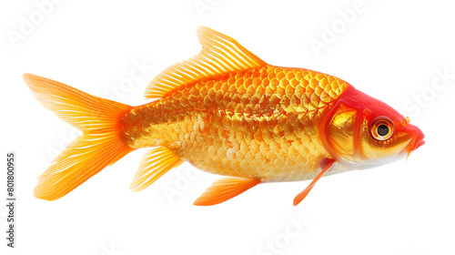 fish orange sideview isolated on transparent background
