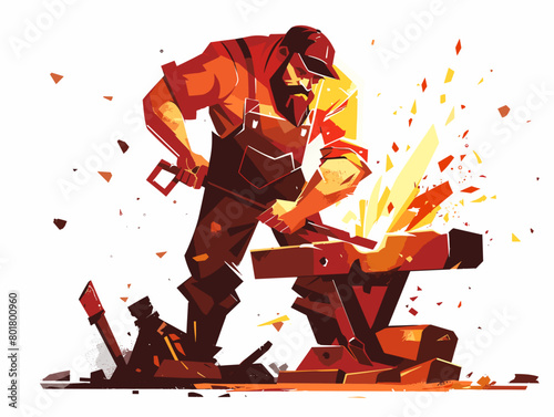 Invigorating Rhythm of the Blacksmith's Forge: Sparks and Steel Dance in Harmony
