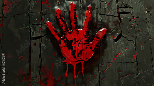 Bloody Hand ,generative ai photo