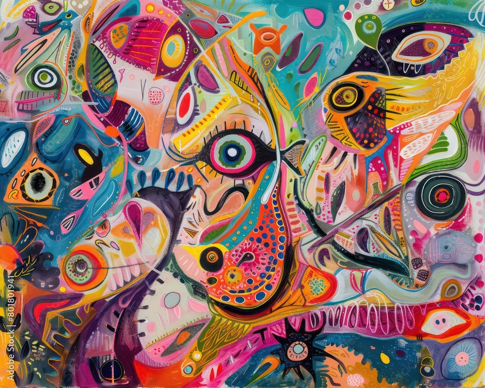 abstract painting with many shapes and colors, vibrant airy scenes, expressive lines abstract painting with many shapes and colors, vibrant airy scenes, expressive lines