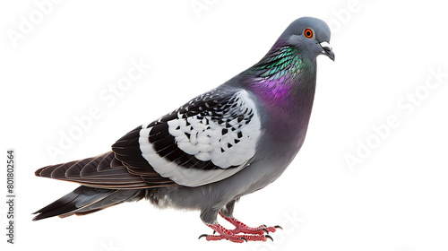 pigeon green head isolated on transparent background