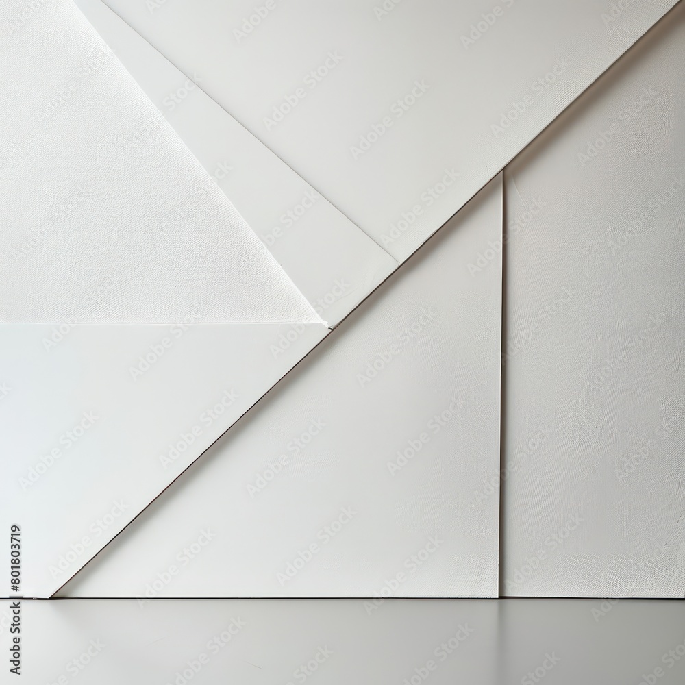 modern concrete building whit flat surface in white background wall modern concrete building whit flat surface in white background wall