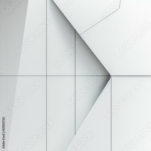 modern concrete building whit flat surface in white background wall