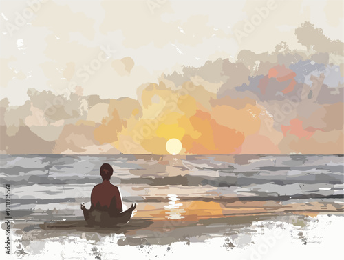 Breathwork At Sunrise  A Lone Yogi Finds Serenity By The Ocean