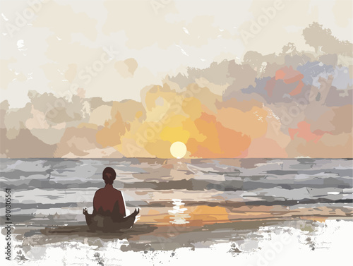 Breathwork At Sunrise: A Lone Yogi Finds Serenity By The Ocean