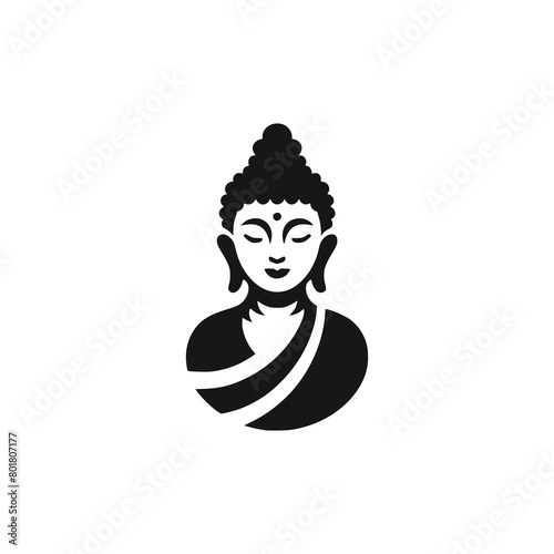 simple buddha culture religion logo vector illustration template design