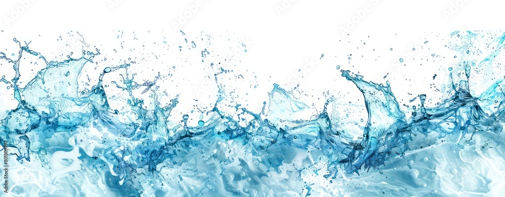 blue splashes of water on white background blue splashes of water on white background