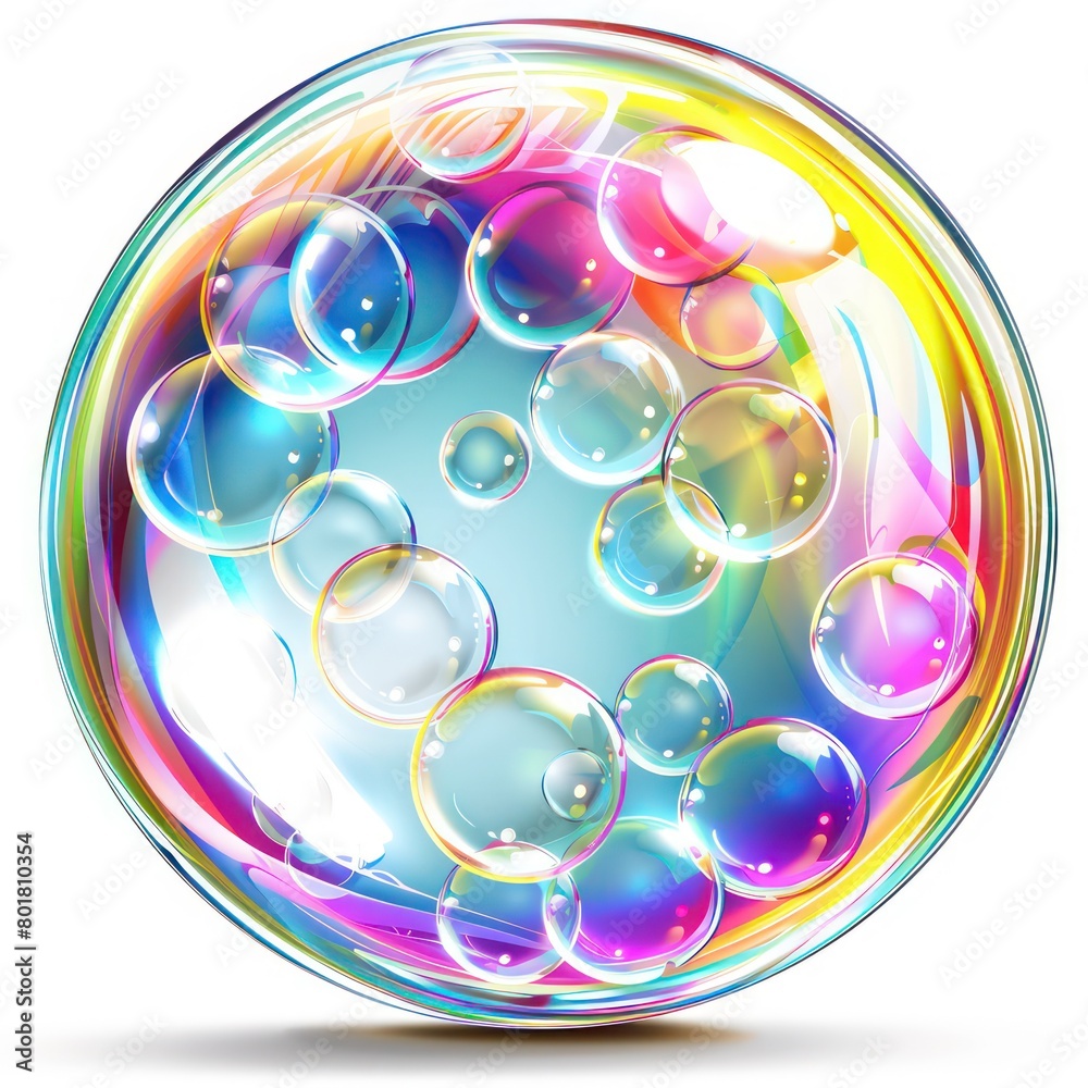 soap bubbles floating on air