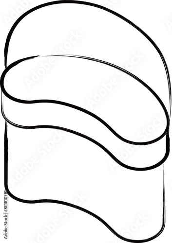 筆書きキャンプ道具　飯盒