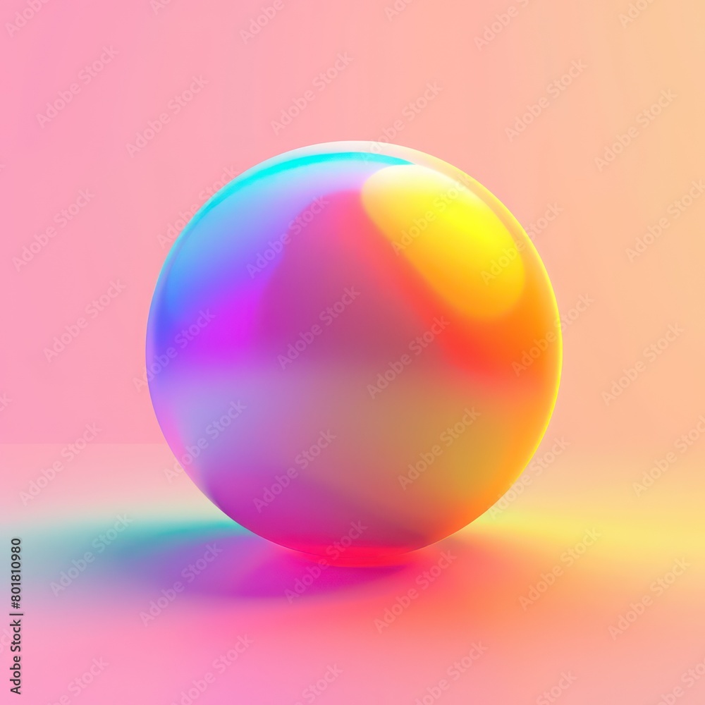 colorful gradient with neon sphere shape under surface colorful gradient with neon sphere shape under surface