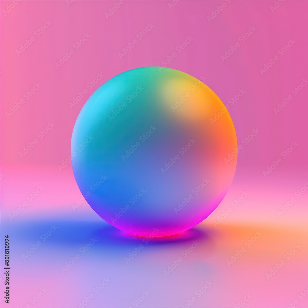 colorful gradient with neon sphere shape under surface colorful gradient with neon sphere shape under surface