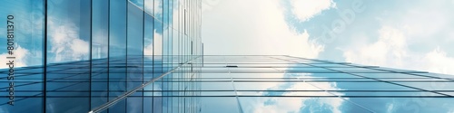 high tech building  glass facade  diagonal