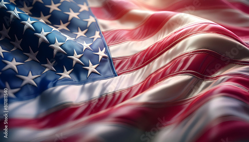 Beautiful United States flag waving