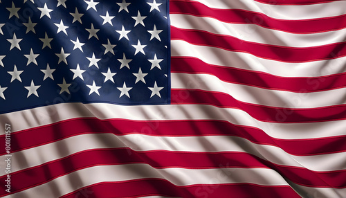 Beautiful United States flag waving