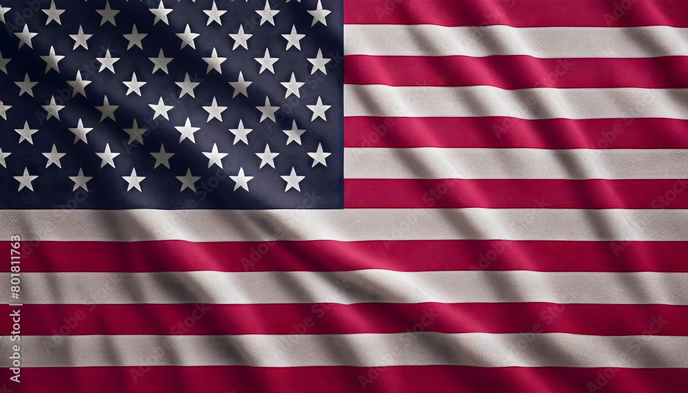 Fototapeta premium Beautiful United States flag waving