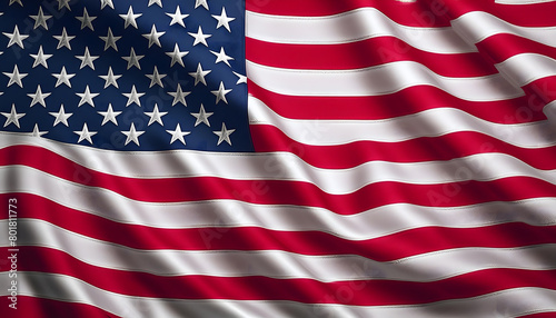 Beautiful United States flag waving