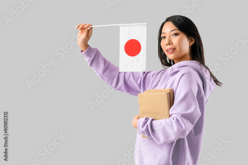 Female Asian student with b...