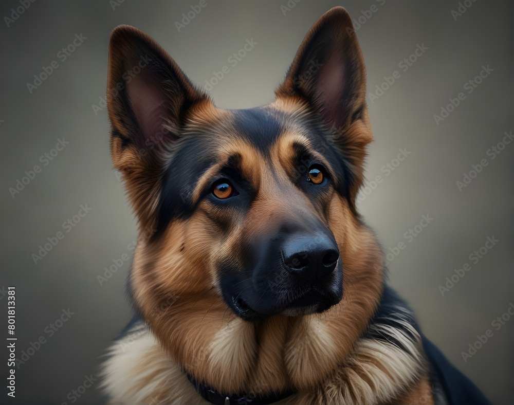 Portrait of a German Shepherd.Generative AI