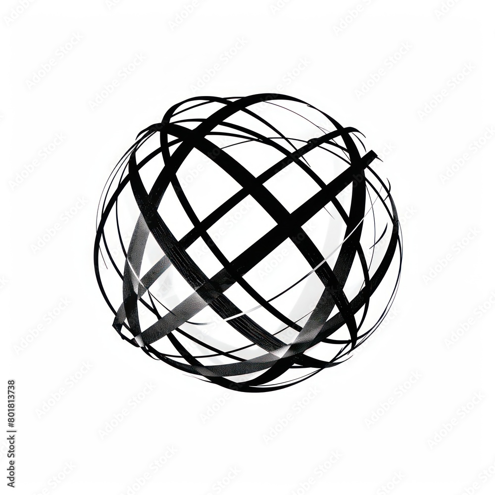 interconnected lines forming a dynamic sphere interconnected lines forming a dynamic sphere