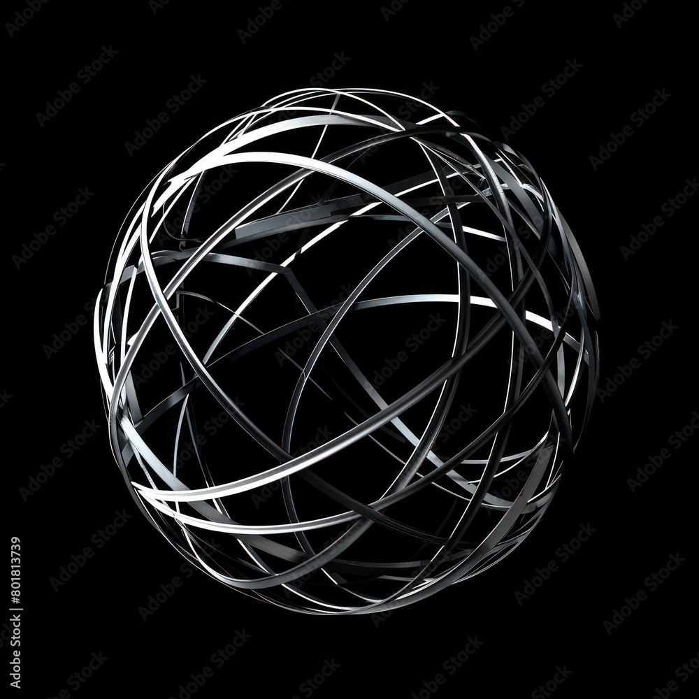 interconnected lines forming a dynamic sphere interconnected lines forming a dynamic sphere