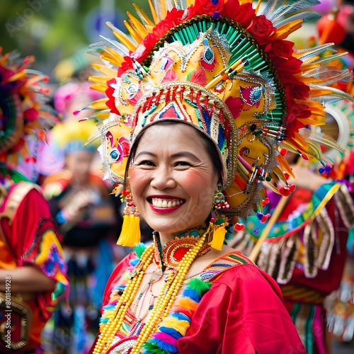 Joyful Cultural with Vibrant Costumes and Proud Expressions