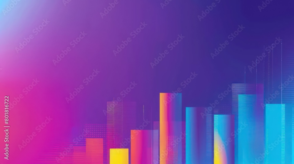 gradient background from blue to purple, dynamic typography, infographic elements, charts and graphs space gradient background from blue to purple, dynamic typography, infographic elements, charts and graphs space