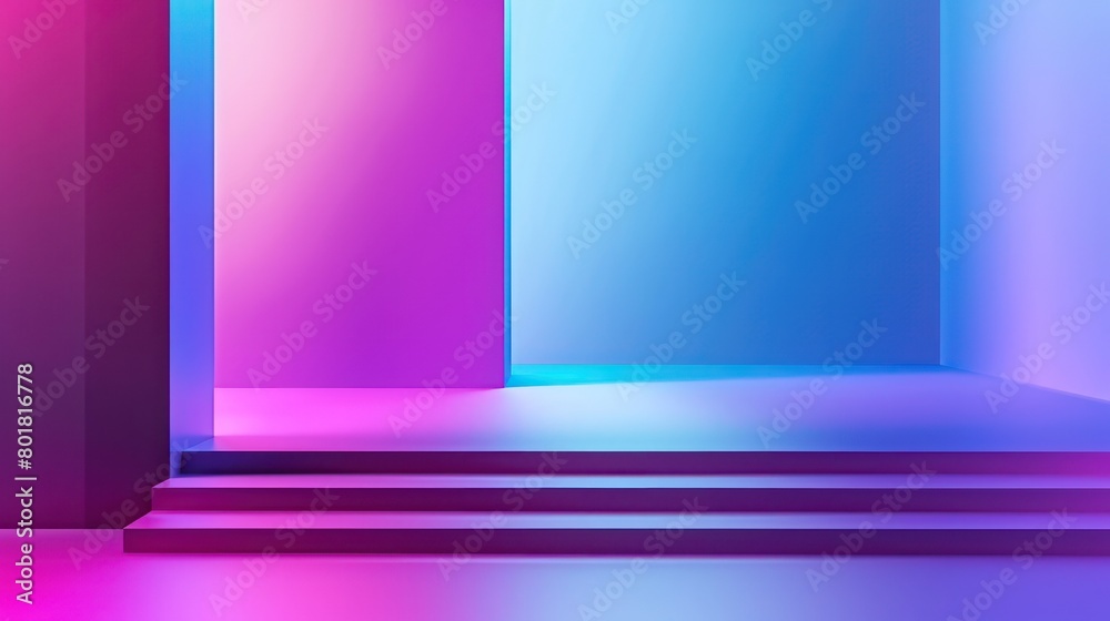 gradient background from blue to purple, dynamic typography, infographic elements, charts and graphs space