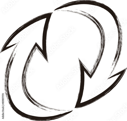 筆書きビジネスアイコン　リロード