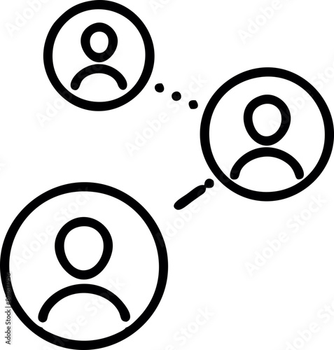 Social relationship logo, icon template