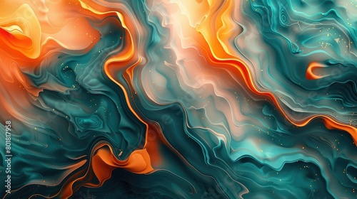 Abstract painting with vibrant colors and a smooth, flowing texture.
