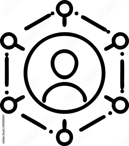Social relationship logo, icon template