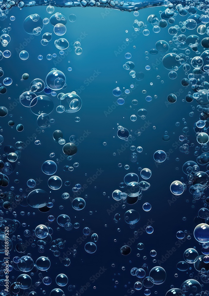 bubbles in water and gas, simple