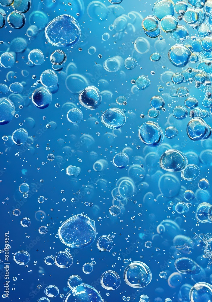 bubbles in water and gas, simple